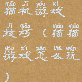 猫机游戏技巧(猫猫游戏怎么玩)