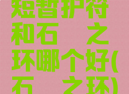 短暂护符和石楠之环哪个好(石楠之环)