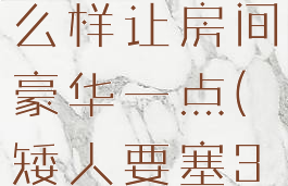 矮人要塞怎么样让房间豪华一点(矮人要塞3d)