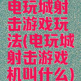 电玩城射击游戏玩法(电玩城射击游戏机叫什么)