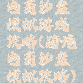 电商沙盘模拟游戏攻略(跨境电商沙盘模拟攻略)