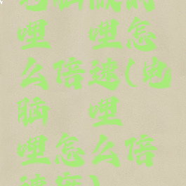 电脑版的哔哩哔哩怎么倍速(电脑哔哩哔哩怎么倍速度)