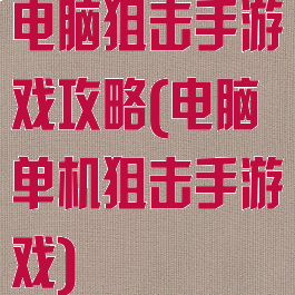 电脑狙击手游戏攻略(电脑单机狙击手游戏)