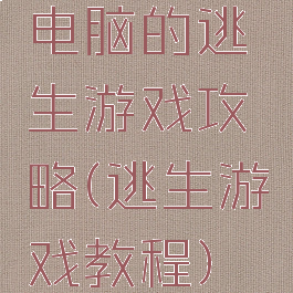 电脑的逃生游戏攻略(逃生游戏教程)