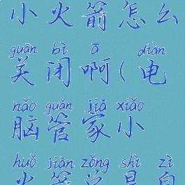 电脑管家的小火箭怎么关闭啊(电脑管家小火箭总是自动关闭)