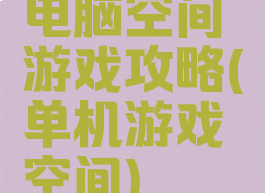 电脑空间游戏攻略(单机游戏空间)