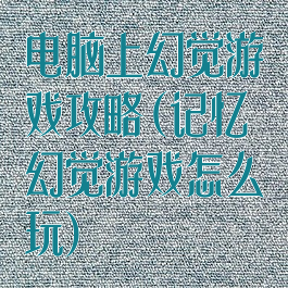 电脑上幻觉游戏攻略(记忆幻觉游戏怎么玩)