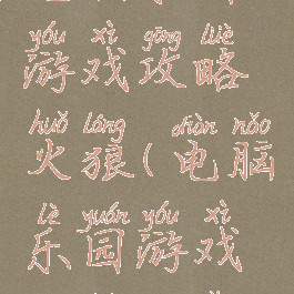 电脑乐园游戏攻略火狼(电脑乐园游戏攻略官网)