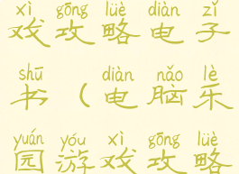 电脑乐园游戏攻略电子书(电脑乐园游戏攻略pdf)