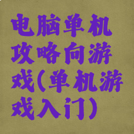 电脑单机攻略向游戏(单机游戏入门)
