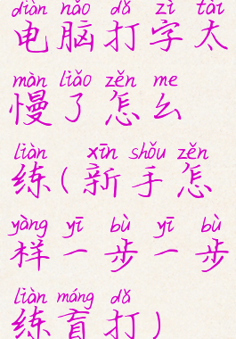 电脑打字太慢了怎么练(新手怎样一步一步练盲打)