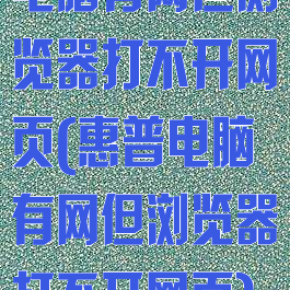 电脑有网但浏览器打不开网页(惠普电脑有网但浏览器打不开网页)