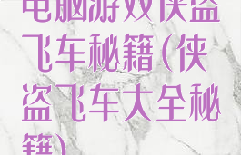 电脑游戏侠盗飞车秘籍(侠盗飞车大全秘籍)