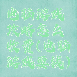 电脑游戏攻略怎么收费(电脑游戏要钱)