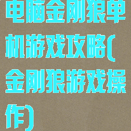 电脑金刚狼单机游戏攻略(金刚狼游戏操作)