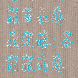 电脑金刚狼单机游戏攻略(金刚狼的游戏)