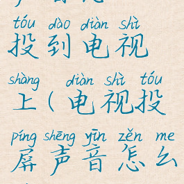 电视投屏声音怎么投到电视上(电视投屏声音怎么投到电视上去)