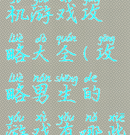 男生必备单机游戏攻略大全(攻略男生的游戏有哪些)