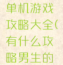 男生必备单机游戏攻略大全(有什么攻略男生的游戏)