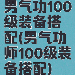 男气功100级装备搭配(男气功师100级装备搭配)