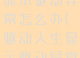 用驱动人生显示驱动异常怎么办(驱动人生显示驱动异常怎么修复)