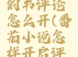 番茄小说的书评论怎么开(番茄小说怎样开启评论)