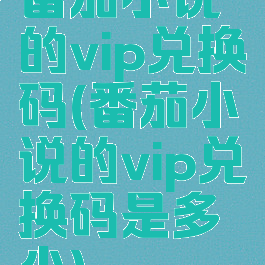 番茄小说的vip兑换码(番茄小说的vip兑换码是多少)
