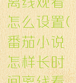 番茄小说离线观看怎么设置(番茄小说怎样长时间离线看书)