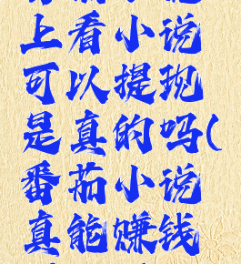 番茄小说上看小说可以提现是真的吗(番茄小说真能赚钱提现吗)