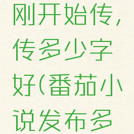 番茄小说发布小说刚开始传,传多少字好(番茄小说发布多少字才能查到作品)