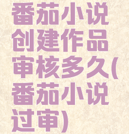 番茄小说创建作品审核多久(番茄小说过审)