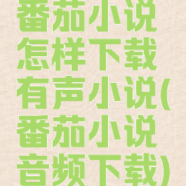番茄小说怎样下载有声小说(番茄小说音频下载)