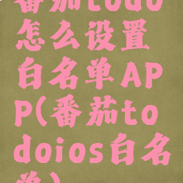 番茄todo怎么设置白名单APP(番茄todoios白名单)