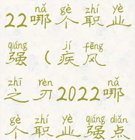 疾风之刃2022哪个职业强(疾风之刃2022哪个职业强点)