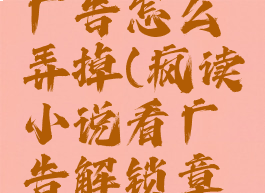 疯读小说广告怎么弄掉(疯读小说看广告解锁章节)