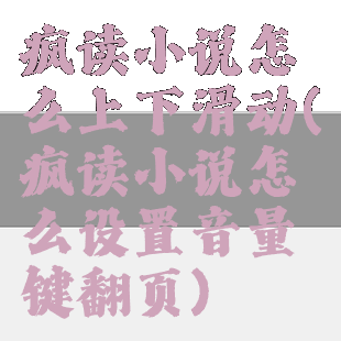 疯读小说怎么上下滑动(疯读小说怎么设置音量键翻页)