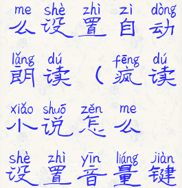 疯读小说怎么设置自动朗读(疯读小说怎么设置音量键翻页)