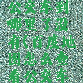 百度地图怎么查看公交车到哪里了没有(百度地图怎么查看公交车到哪里了没有停车)