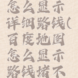 百度地图怎么显示详细路线(百度地图怎么显示路线堵不堵)