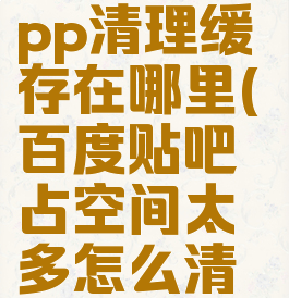 百度贴吧app清理缓存在哪里(百度贴吧占空间太多怎么清理)