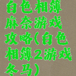 白色相簿麻奈游戏攻略(白色相簿2游戏冬马)