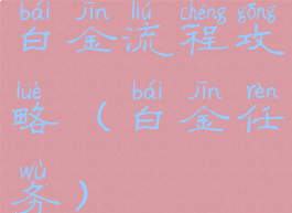 白金流程攻略(白金任务)