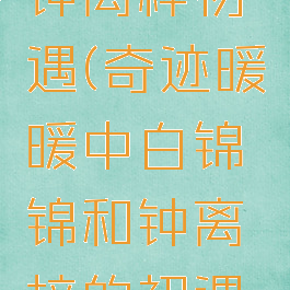 白锦锦和钟离梓初遇(奇迹暖暖中白锦锦和钟离梓的初遇在哪里)
