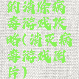 的消除病毒游戏攻略(消灭病毒游戏图片)