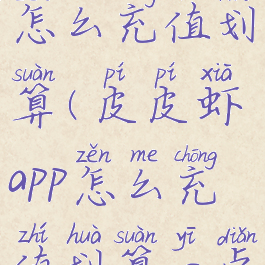 皮皮虾app怎么充值划算(皮皮虾app怎么充值划算一点)