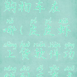 皮皮虾app购物车在哪(皮皮虾上货软件功能到底有多强大?)