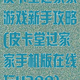 皮卡堂过家家游戏新手攻略(皮卡堂过家家手机版在线玩4399)