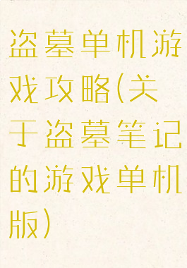 盗墓单机游戏攻略(关于盗墓笔记的游戏单机版)