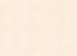 盗墓单机游戏攻略(盗墓单机游戏攻略大全)