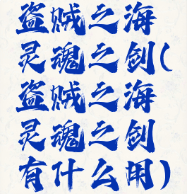 盗贼之海灵魂之剑(盗贼之海灵魂之剑有什么用)